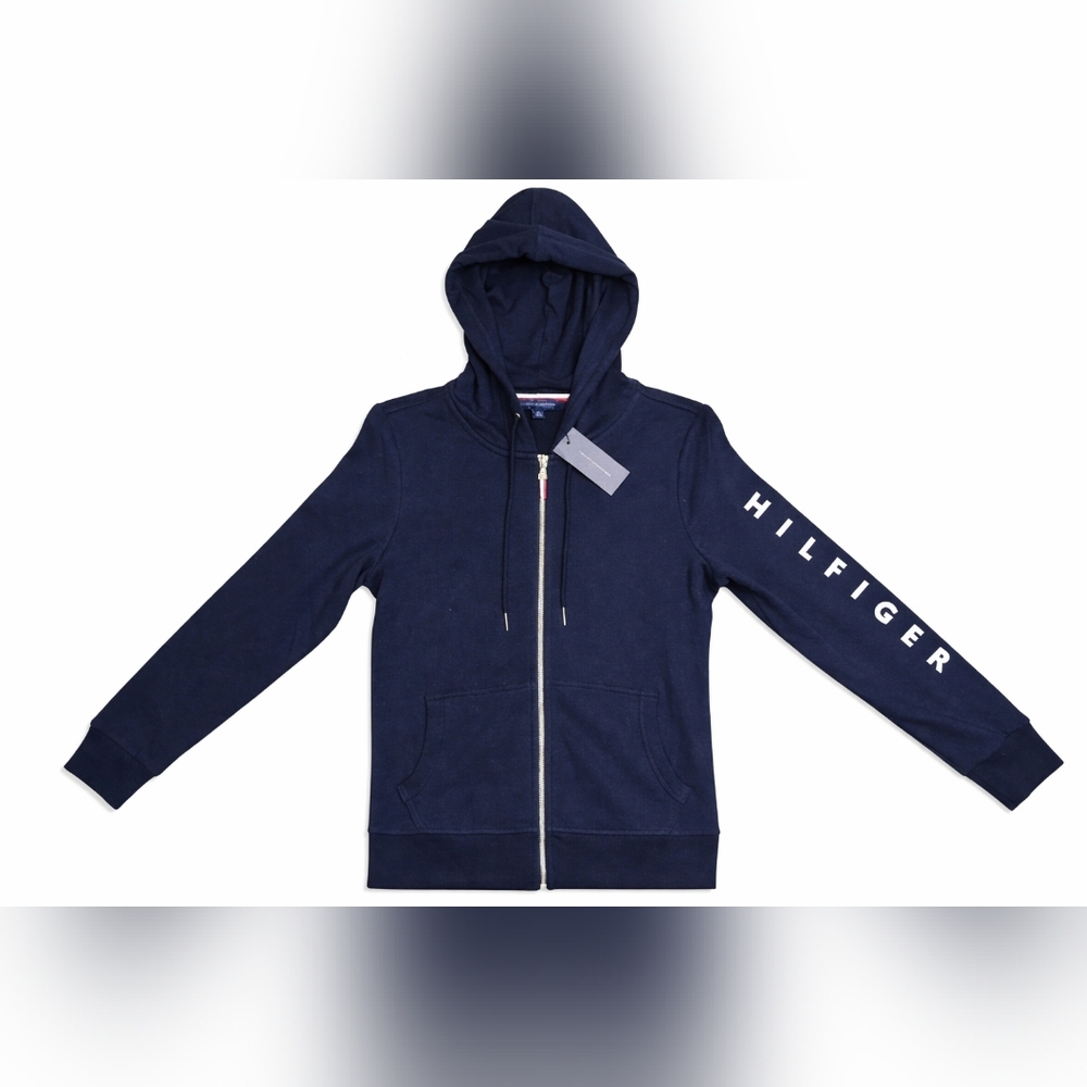 Nwt Tommy Hilfiger Navy Zip-Up Hoodie XS Petite (TP/XP) NWT